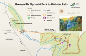 Webster Falls trail map