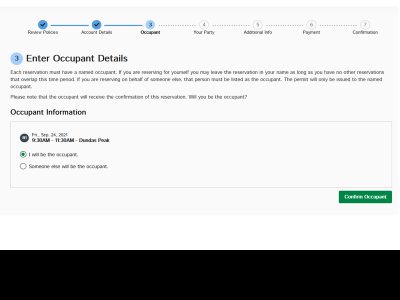 Confirm whether you will be present for your reservation or if you have booked for someone else. If you have booked for someone else, you will need to add their name and contact information.