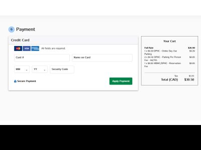 Enter payment details.
