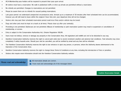 Review details and confirm. Confirm you’ve read and understand area information.