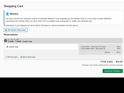 Review shopping cart and proceed to checkout