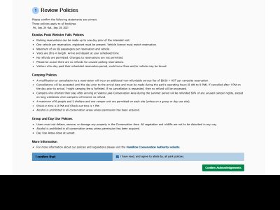 Read and review policies and confirm.