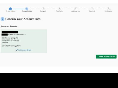 Confirm your account details.